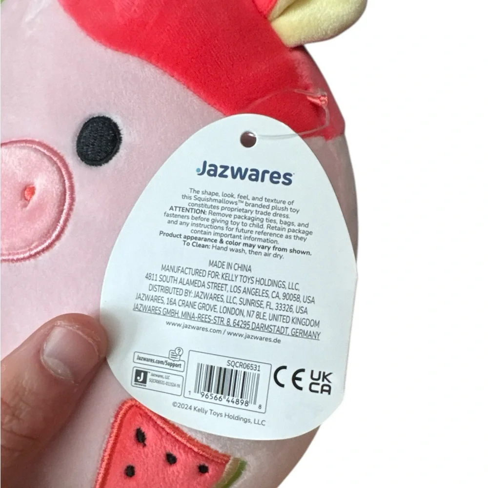Squishmallows Original 8-Inch Oola Watermelon Cow Official Jazwares‎